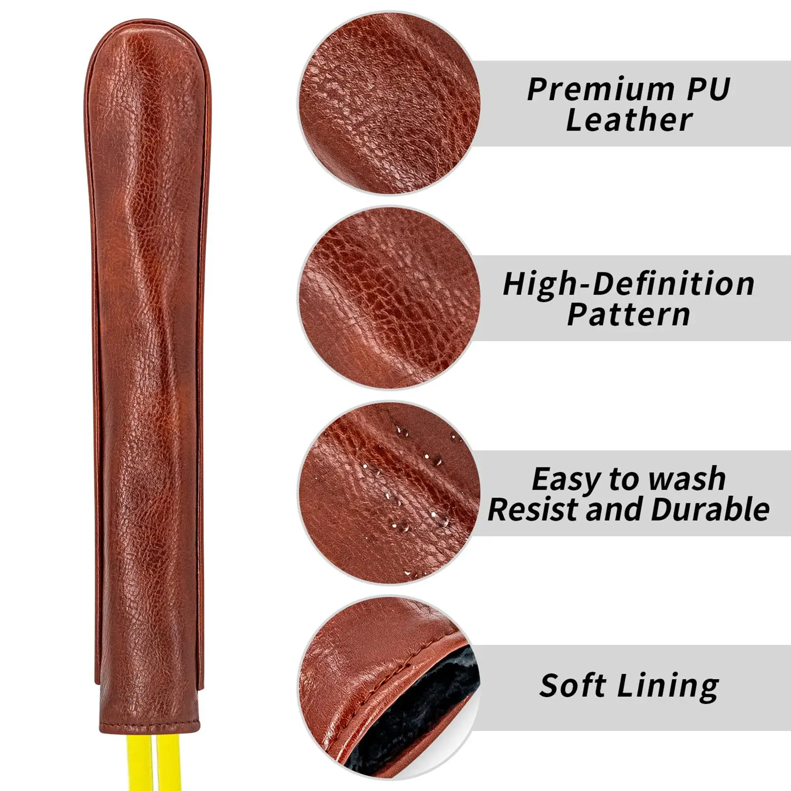 Golf Alignment Rod Cover Lightweight Scratchproof PU Leather Universal Fit for Golf Clubs Protection
Golf Alignment Rod Cover Lightweight Scratchproof PU Leather Universal Fit for Golf Clubs Protection