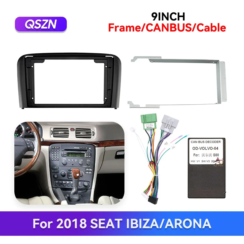 QSZN 2004-2006 for Volvo S80 Car Radio Frame Android Stereo Screens Accessories Faceplate Panel Cable Harness Canbus Coneder
QSZN 2004-2006 for Volvo S80 Car Radio Frame Android Stereo Screens Accessories Faceplate Panel Cable Harness Canbus Coneder