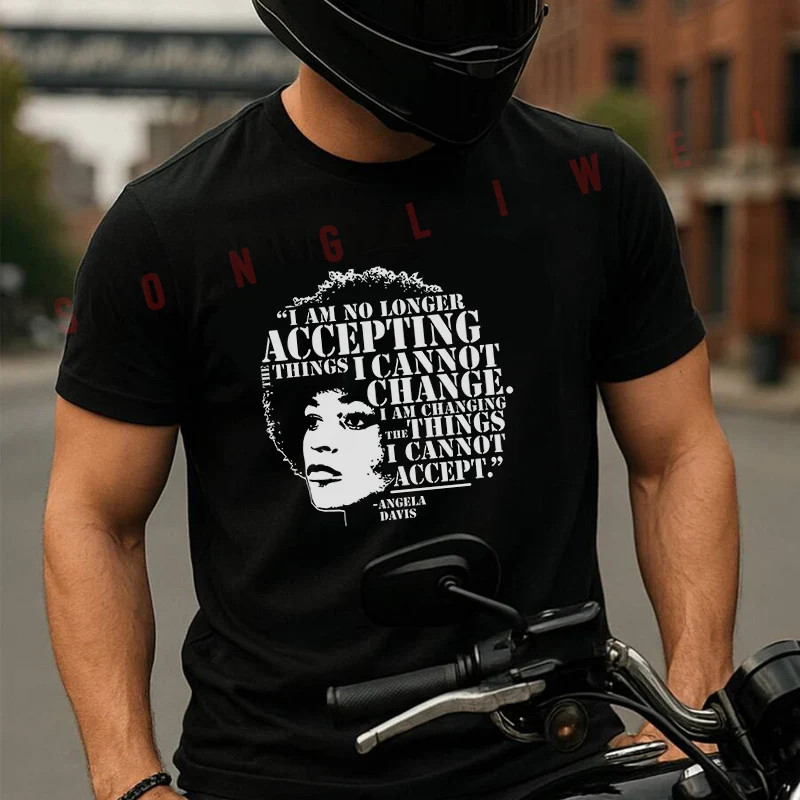 Angela Davis Inspirational Quote Men's Motorcycl T Shirt Casual High Quality Men Round Neck Short Sleeved T-shirt Tops Tee S-3xL
Angela Davis Inspirational Quote Men's Motorcycl T Shirt Casual High Quality Men Round Neck Short Sleeved T-shirt Tops Tee S-3xL