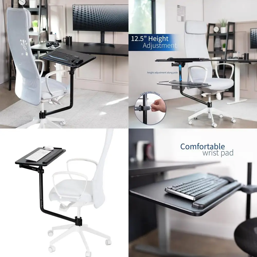 Офисный стул, установленный на 26 x 12 дюймов, лоток для клавиатуры и мыши, эргономичный наклон, полное вращение на 360 градусов, черный, MOUNT-KB08C
Офисный стул, установленный на 26 x 12 дюймов, лоток для клавиатуры и мыши, эргономичный наклон, полное вращение на 360 градусов, черный, MOUNT-KB08C