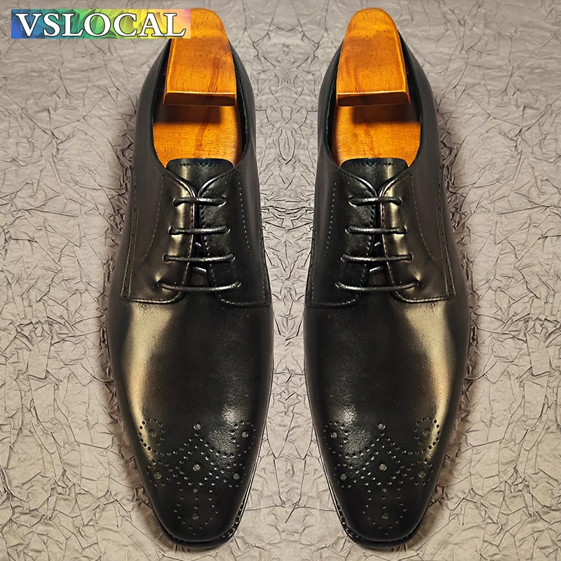 Classic Men Oxford Shoes Black Brown Lace Up Formal Mens Dress Shoes Wedding Business Office Real Leather Shoes For Men
Classic Men Oxford Shoes Black Brown Lace Up Formal Mens Dress Shoes Wedding Business Office Real Leather Shoes For Men