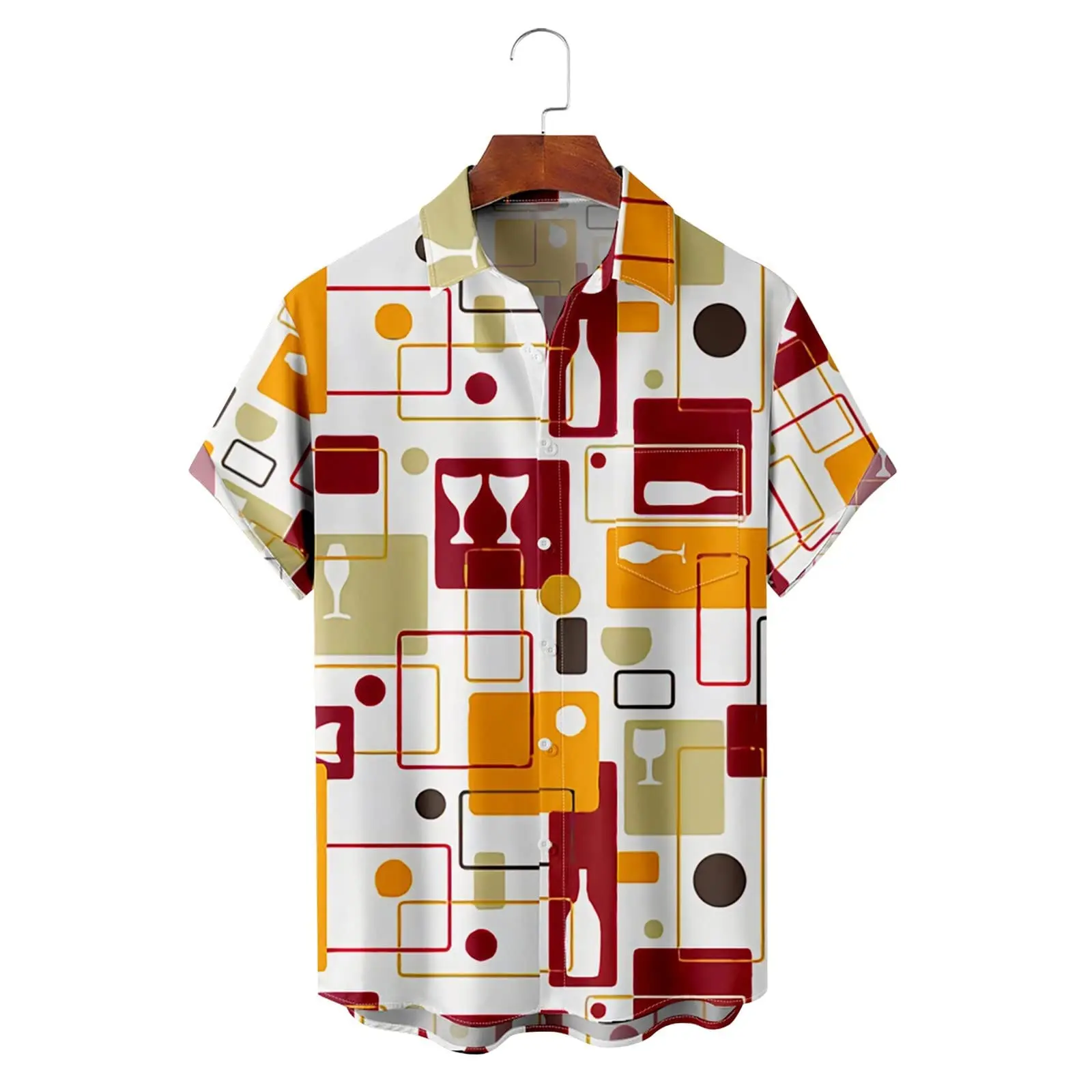 Fashion Lapel Short-sleeved Shirts Abstract Graphic Print Tops Men's and Women's Short-sleeved Vacation Shirts Summer Casual
Fashion Lapel Short-sleeved Shirts Abstract Graphic Print Tops Men's and Women's Short-sleeved Vacation Shirts Summer Casual