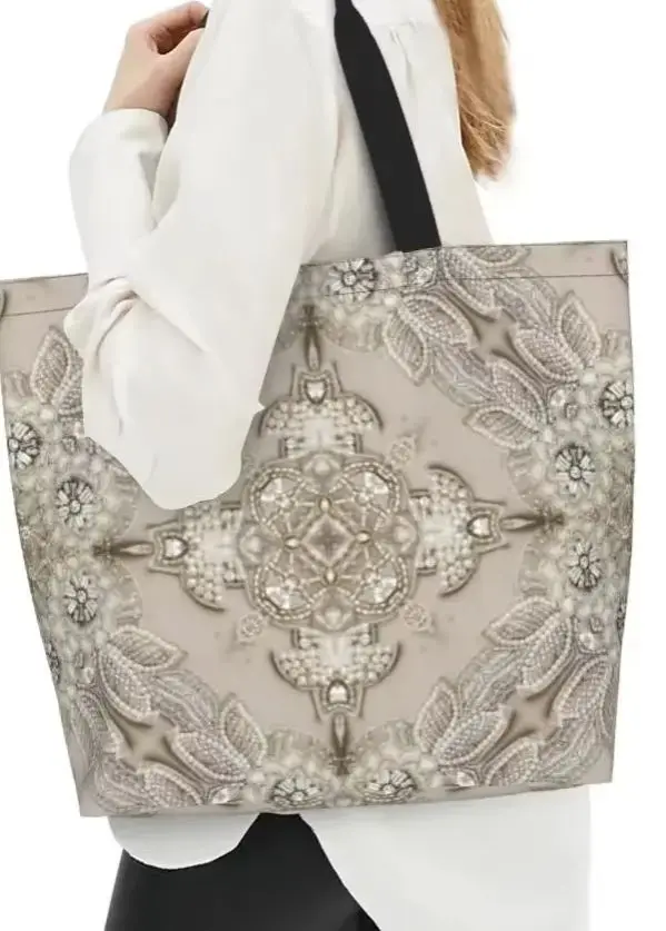 Rhinestone Pearl Grocery Shopping Bag Cute Printed Canvas Shopper Shoulder Tote Bags Big Capacity Crystals Diamonds Handbag
Rhinestone Pearl Grocery Shopping Bag Cute Printed Canvas Shopper Shoulder Tote Bags Big Capacity Crystals Diamonds Handbag