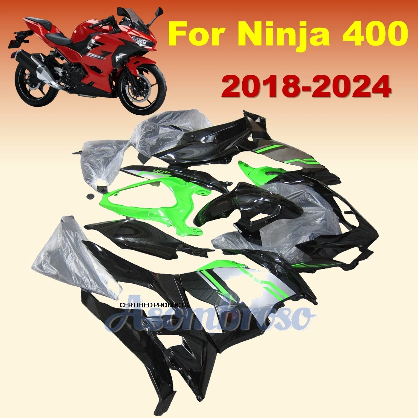 New Bodywork Parts Fairing Kits fit For Kawasaki NINJA400R 2018 2019 2021 2020 2024 2022 2023 Motorcycle Shell Fairings
New Bodywork Parts Fairing Kits fit For Kawasaki NINJA400R 2018 2019 2021 2020 2024 2022 2023 Motorcycle Shell Fairings