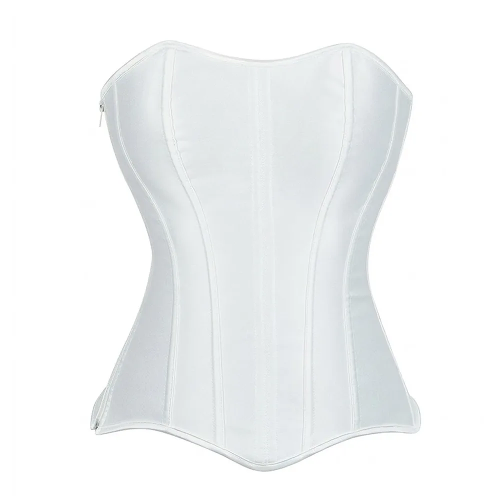 Simple Black White Overbust Corset Lace Up Satin Shapewear Zipper Waist Cincher Body Shaper Ladies Wear
Simple Black White Overbust Corset Lace Up Satin Shapewear Zipper Waist Cincher Body Shaper Ladies Wear