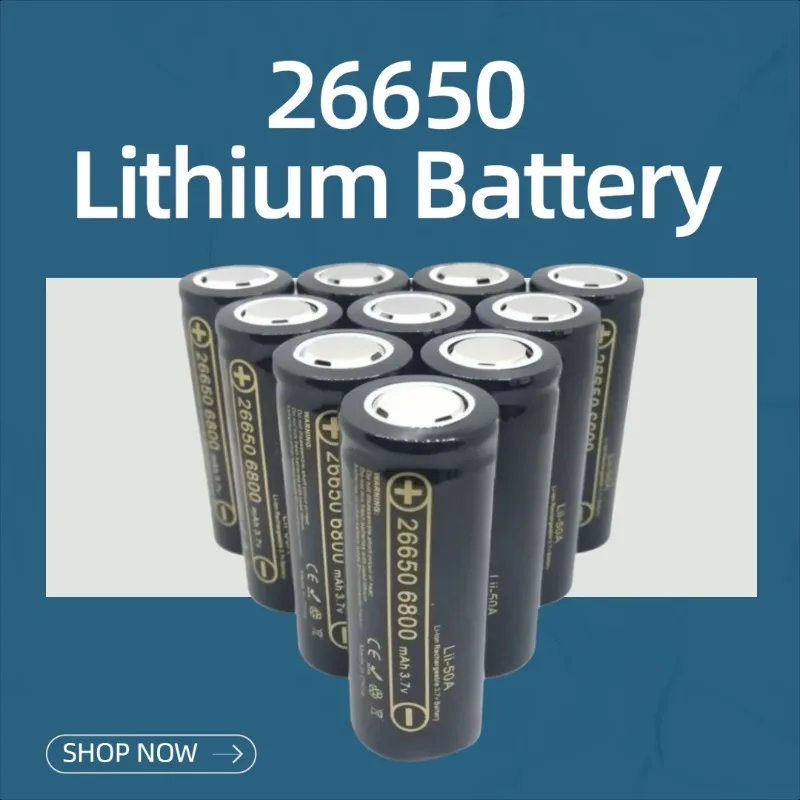 6800mAh 26650 Lithium Battery Power for Headlamps and Bright Flashlights
6800mAh 26650 Lithium Battery Power for Headlamps and Bright Flashlights