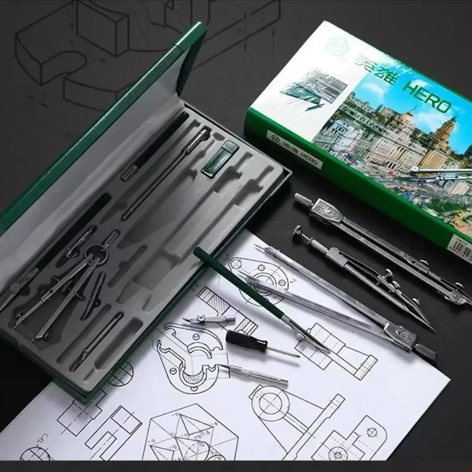 15pcs Professional Pencil Compass Set Drawing Tool Mechanical Metal Instrument Drawing Tool Office Stationery
15pcs Professional Pencil Compass Set Drawing Tool Mechanical Metal Instrument Drawing Tool Office Stationery