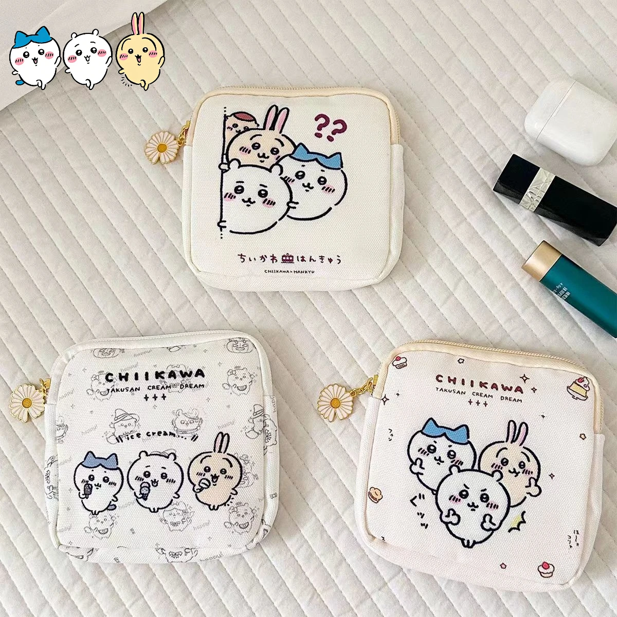 Kawaii Chiikawa Sanitary Napkin Bag Cartoon Hachiwares Usagis Gril Compact Portable Cosmetics Tampon Storage Package
Kawaii Chiikawa Sanitary Napkin Bag Cartoon Hachiwares Usagis Gril Compact Portable Cosmetics Tampon Storage Package