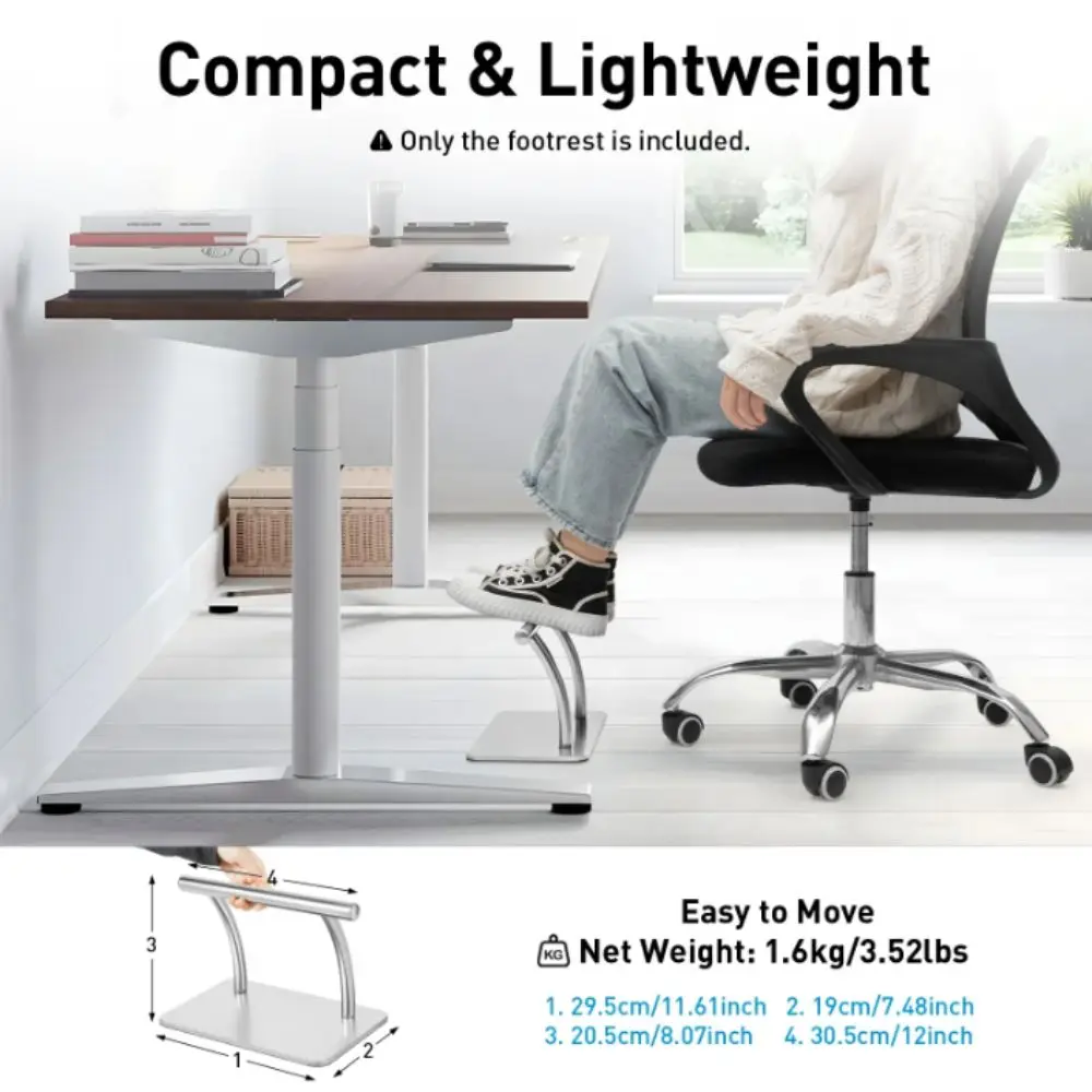 Stainless Steel Foot Rest Comfortable Pedal Ergonomic Design Chair Accessory Parts Stable Universal Mobile Footrest
Stainless Steel Foot Rest Comfortable Pedal Ergonomic Design Chair Accessory Parts Stable Universal Mobile Footrest