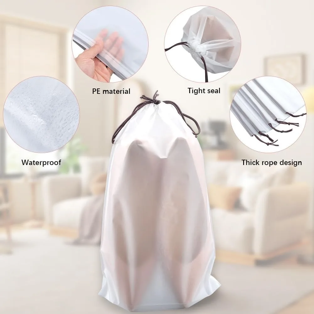 10Pcs Shoe Bags For Travel, Clear Shoes Storage Organizer with Drawstring, Waterproof Travel Storage Bags for Packing Dust Bags for Men and Women
10Pcs Shoe Bags For Travel, Clear Shoes Storage Organizer with Drawstring, Waterproof Travel Storage Bags for Packing Dust Bags for Men and Women