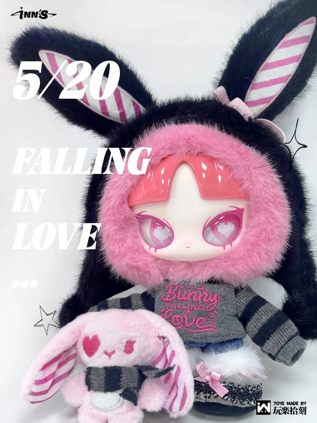 INNS Bunny Falling In Love Limited Edition Vinyl Face Plush Doll For Girls Gift
INNS Bunny Falling In Love Limited Edition Vinyl Face Plush Doll For Girls Gift