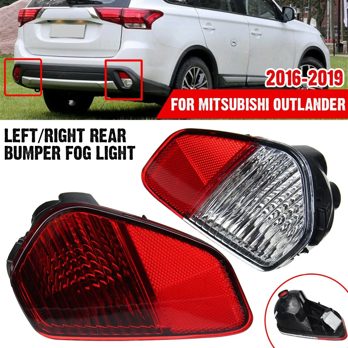OEM Replacement LH/RH Rear Bumper Fog Lights Pair for 2016-2019 Mitsubishi Outlander-Durable Plastic Housing & Waterproof Design
OEM Replacement LH/RH Rear Bumper Fog Lights Pair for 2016-2019 Mitsubishi Outlander-Durable Plastic Housing & Waterproof Design