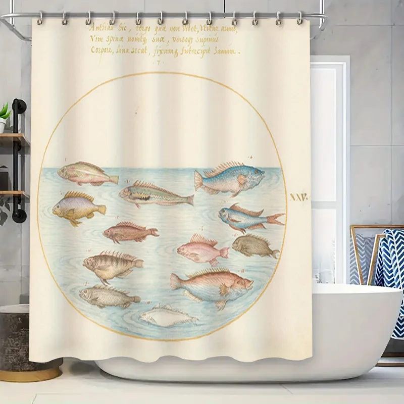 European-style pastoral art fish print waterproof shower curtain European-style pastoral style fish pattern waterproof shower cu
European-style pastoral art fish print waterproof shower curtain European-style pastoral style fish pattern waterproof shower cu