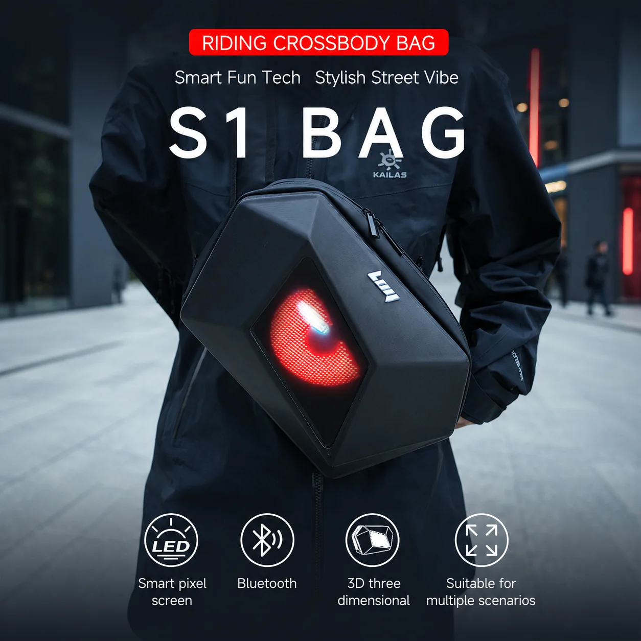 Smart LED Chest Bag Motorcycle Cycling Sling Bag Waterproof DIY Custom Pixel Display Crossbody Shoulder Bag Men Women
Smart LED Chest Bag Motorcycle Cycling Sling Bag Waterproof DIY Custom Pixel Display Crossbody Shoulder Bag Men Women