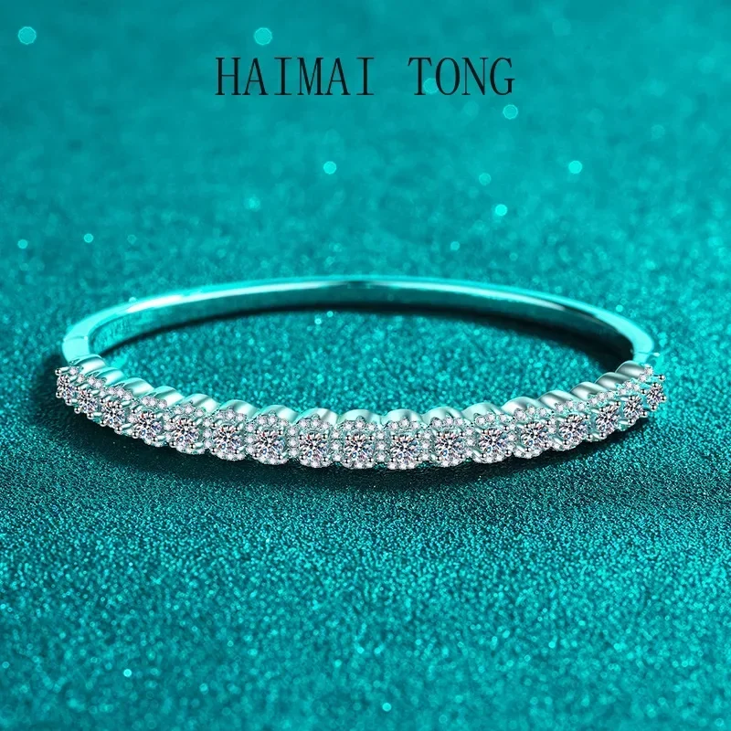 HAIMAITONG New Deyi PT950 platinum bracelet full of Moissanite bracelet full of simple advanced design
HAIMAITONG New Deyi PT950 platinum bracelet full of Moissanite bracelet full of simple advanced design