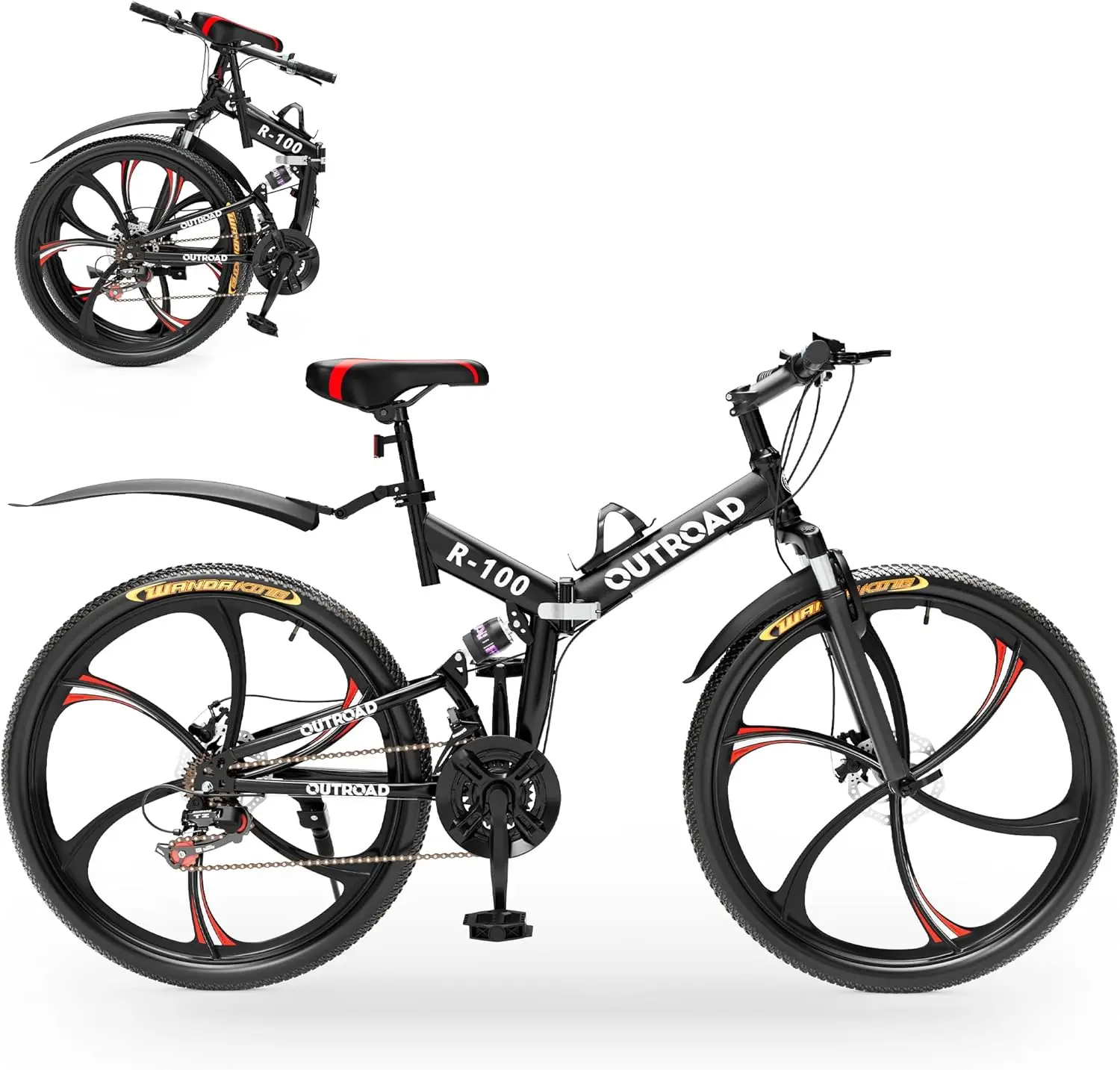 Дюймовый складной горный велосипед, 21-скоростной складной велосипед MTB из высокоуглеродистой стали с полной подвеской, нескользящий складной двойной дисковый тормоз
Дюймовый складной горный велосипед, 21-скоростной складной велосипед MTB из высокоуглеродистой стали с полной подвеской, нескользящий складной двойной дисковый тормоз