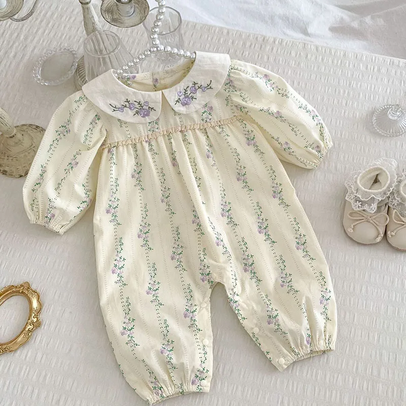 2025 New Spring 0-24M Baby Girls Clothing Infant Baby Girls Jumpsuit Long Sleeved Cotton Flower Print Toddler Baby Girls Romper
2025 New Spring 0-24M Baby Girls Clothing Infant Baby Girls Jumpsuit Long Sleeved Cotton Flower Print Toddler Baby Girls Romper