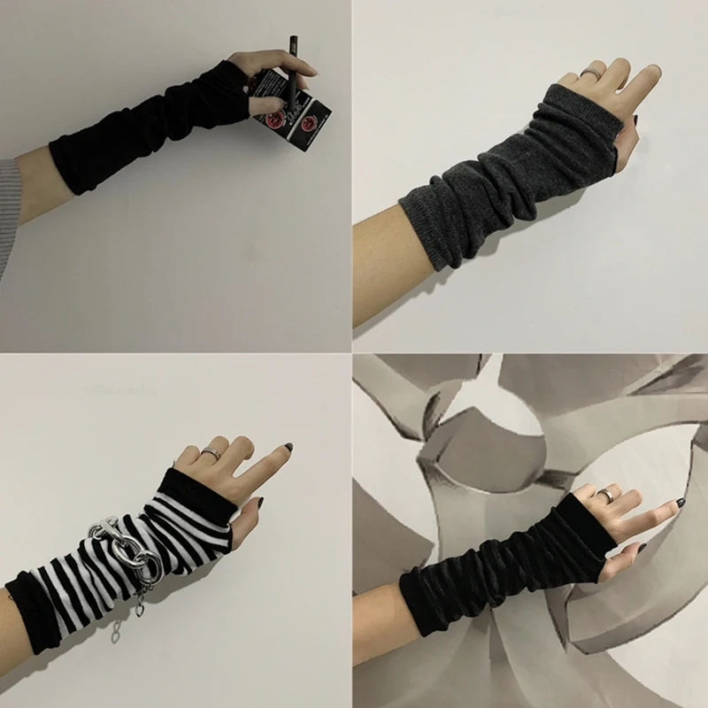 Punk long Fingerless Gloves Cuff Women Men Black Ninja Sport Outdoor Hip-hop Gloves Elbow Mittens Cool Stretch winter Arm Warmer
Punk long Fingerless Gloves Cuff Women Men Black Ninja Sport Outdoor Hip-hop Gloves Elbow Mittens Cool Stretch winter Arm Warmer