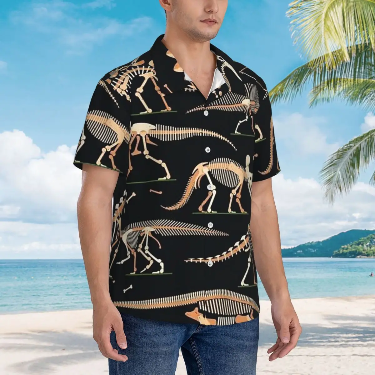 Скамья динозавров Хэллоуин (1) Гавайские рубашки Модная мужская рубашка с коротким рукавом для лета, пляжа, мужские топы на пуговицах
Скамья динозавров Хэллоуин (1) Гавайские рубашки Модная мужская рубашка с коротким рукавом для лета, пляжа, мужские топы на пуговицах