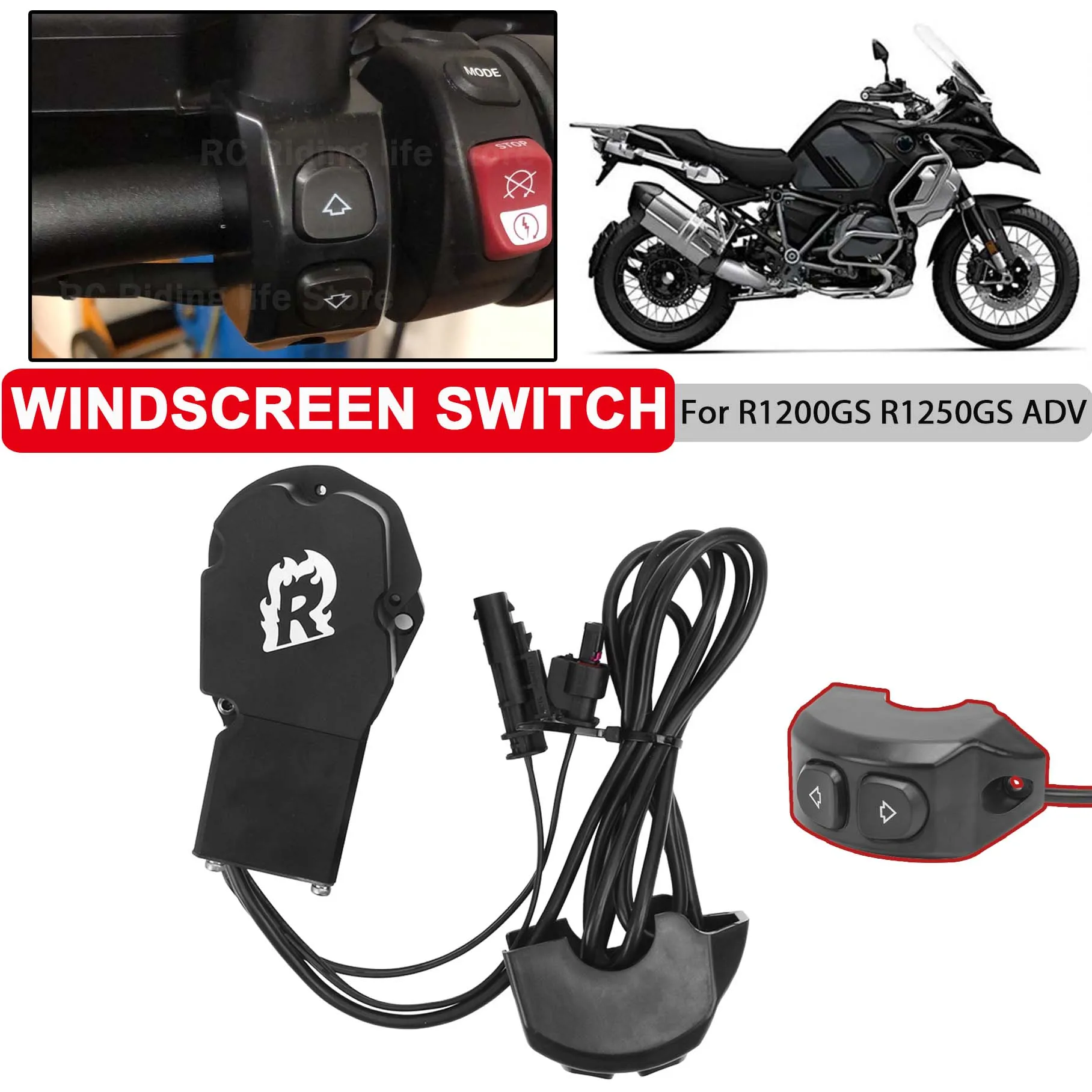 Motorcycle Windshield Switch Upgrade For BMW R1250GS R1200GS ADV R1200 R 1250 1200 GS Adventure Electric Elevator Remote Control
Motorcycle Windshield Switch Upgrade For BMW R1250GS R1200GS ADV R1200 R 1250 1200 GS Adventure Electric Elevator Remote Control