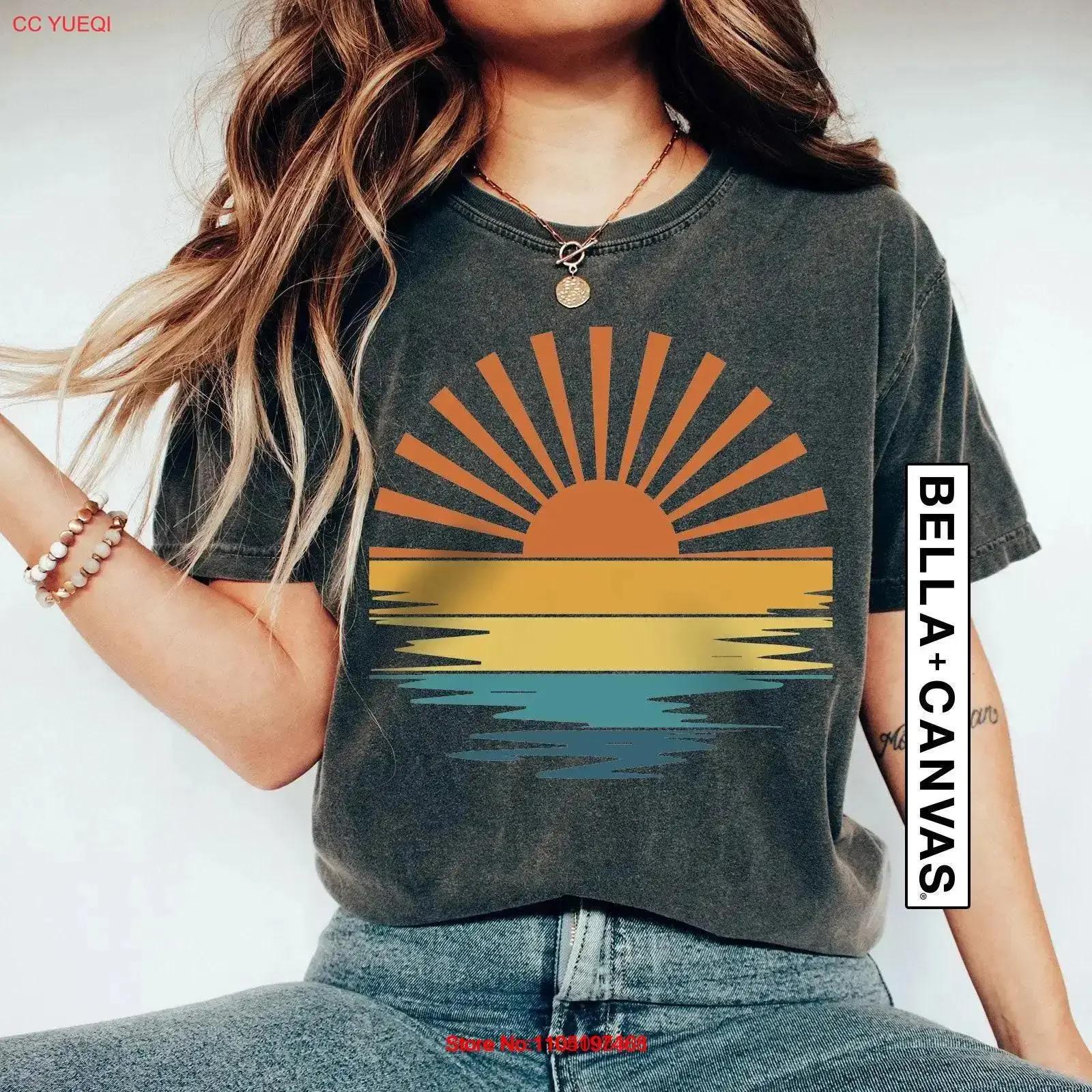 Волнистая футболка в стиле ретро с закатом и лучами, одинаковая футболка для семейных путешествий, винтажная винтажная стираная дизайнерская одежда с круглым вырезом, универсальная
Волнистая футболка в стиле ретро с закатом и лучами, одинаковая футболка для семейных путешествий, винтажная винтажная стираная дизайнерская одежда с круглым вырезом, универсальная