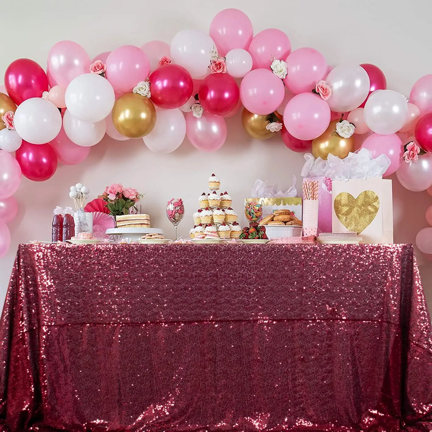 4 Pcs Burgundy Tablecloth 90x132 inch Sequin Table Cloths for Parties Burgundy Sequin Tablecloth Rectangle Sequin Table Cloth Ha
4 Pcs Burgundy Tablecloth 90x132 inch Sequin Table Cloths for Parties Burgundy Sequin Tablecloth Rectangle Sequin Table Cloth Ha