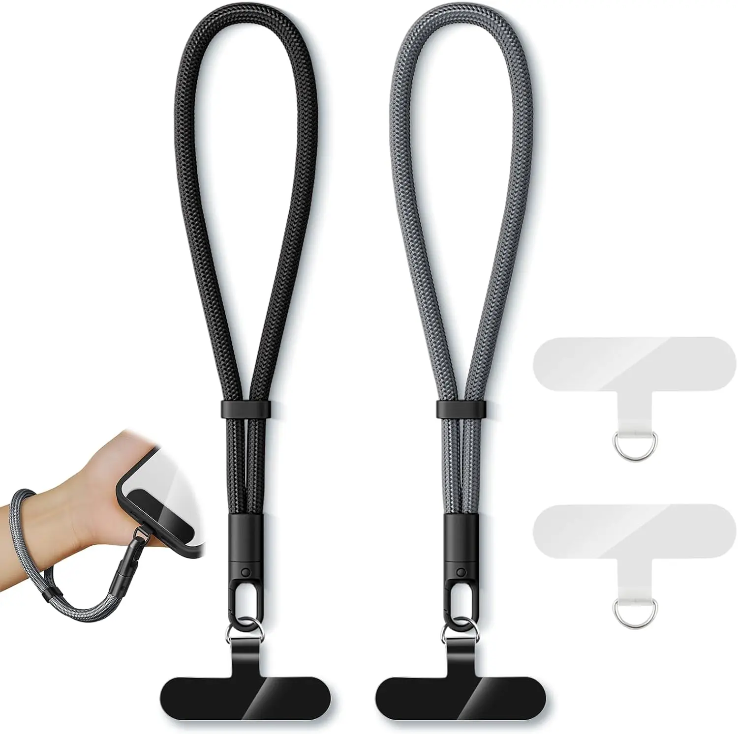 KITANIS two Pack Phone Lanyard,two×Hand Wrist Strap,four×Tether Tabs,Universal Cell Phone Multifuctional Patch Polyester Lanyards,Cell Phone Hand Strap for Women and Men(balck+grey)
KITANIS two Pack Phone Lanyard,two×Hand Wrist Strap,four×Tether Tabs,Universal Cell Phone Multifuctional Patch Polyester Lanyards,Cell Phone Hand Strap for Women and Men(balck+grey)