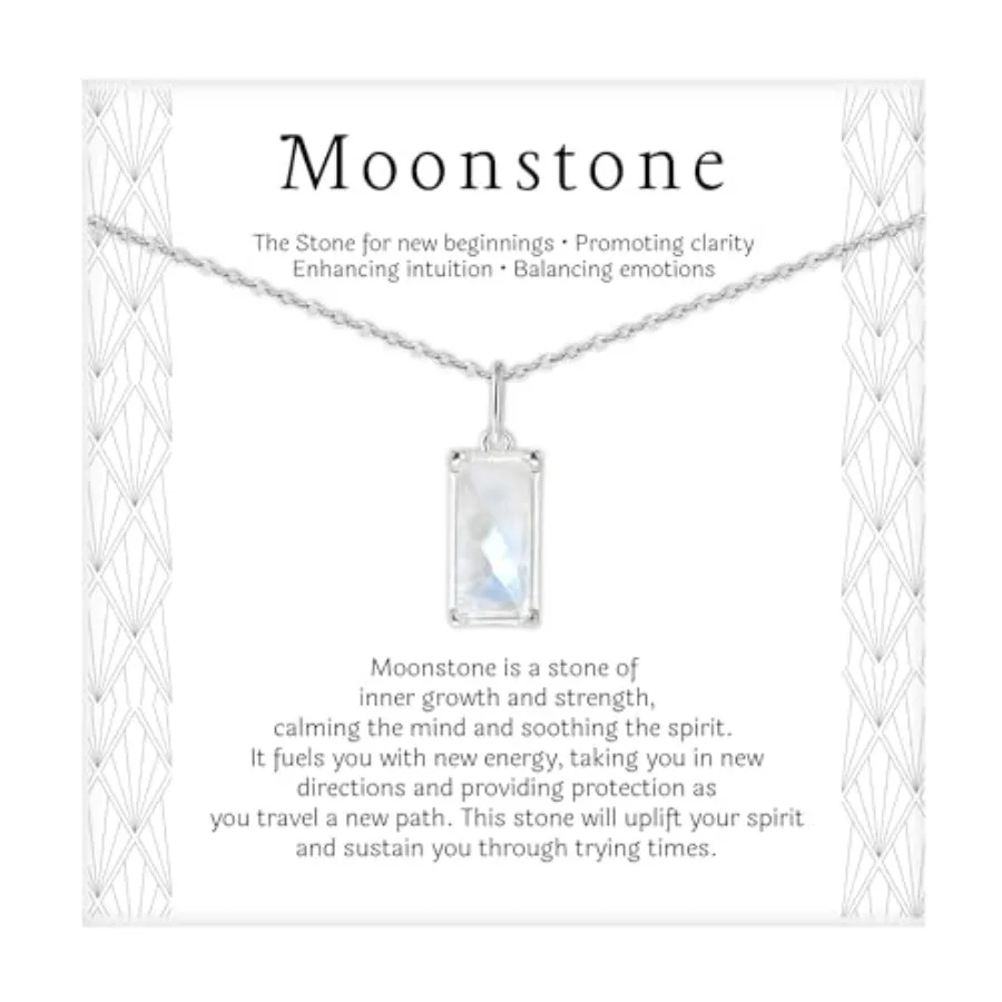 New Beginnings Rainbow Moonstone Sterling Silver Necklace for Women
New Beginnings Rainbow Moonstone Sterling Silver Necklace for Women