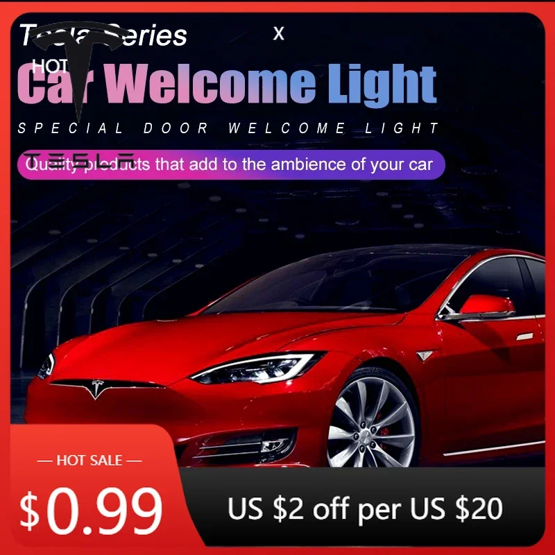 Car Sticker Tesla 4Pcs Car Door Welcome Lamp HD LED Emblem Projector Lights for Tesla Model 3 X Y S Shadow Light Accessories
Car Sticker Tesla 4Pcs Car Door Welcome Lamp HD LED Emblem Projector Lights for Tesla Model 3 X Y S Shadow Light Accessories