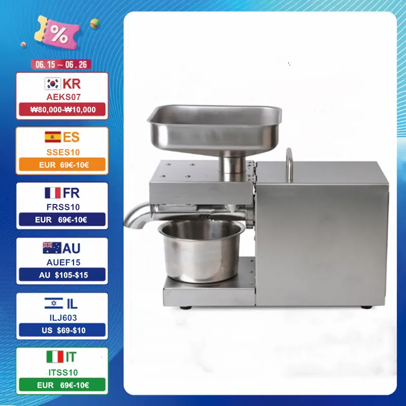 1500W 110V/220V Automatic Cold Press Oil Machine, Oil Cold Press Machine, Sunflower Seeds Oil Extractor, Olive Oil press Extract
1500W 110V/220V Automatic Cold Press Oil Machine, Oil Cold Press Machine, Sunflower Seeds Oil Extractor, Olive Oil press Extract