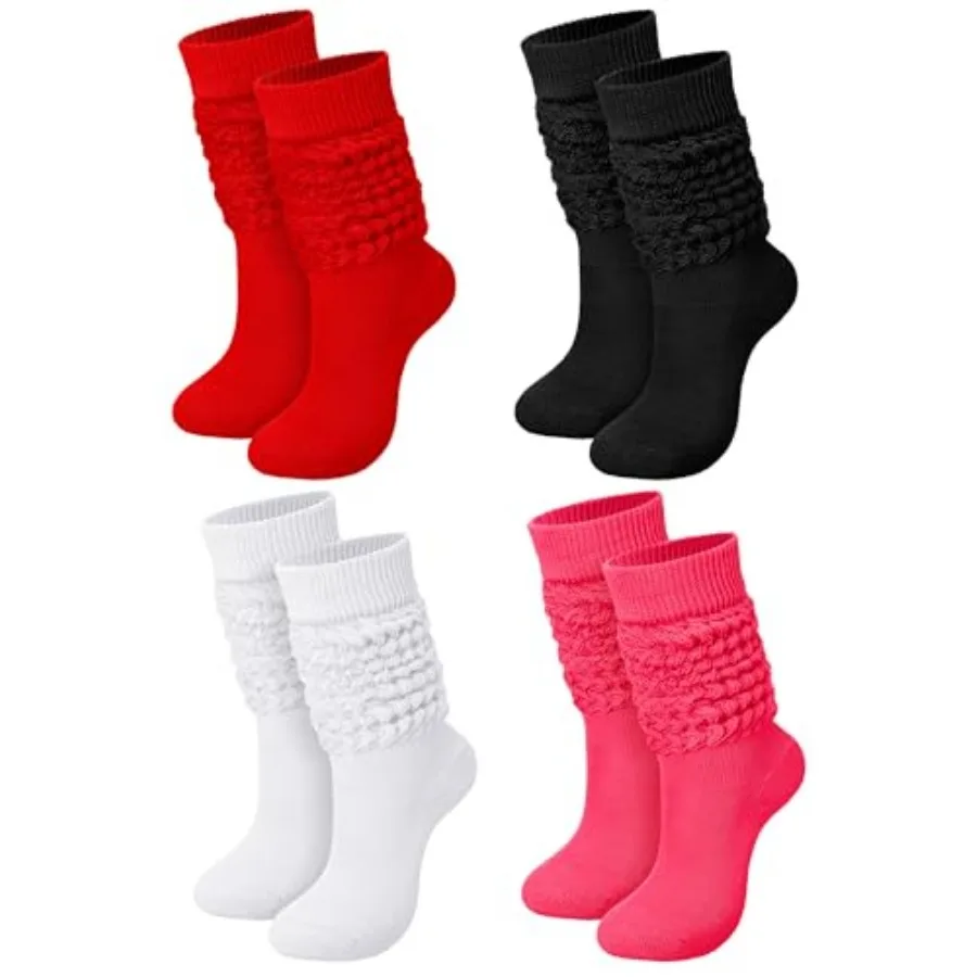 Janmercy 4 Pairs Slouch Socks for Women Bulk Boot Stacked 80s 90s Neon Slouch Knit Scrunchie Winter Warm Socks
Janmercy 4 Pairs Slouch Socks for Women Bulk Boot Stacked 80s 90s Neon Slouch Knit Scrunchie Winter Warm Socks