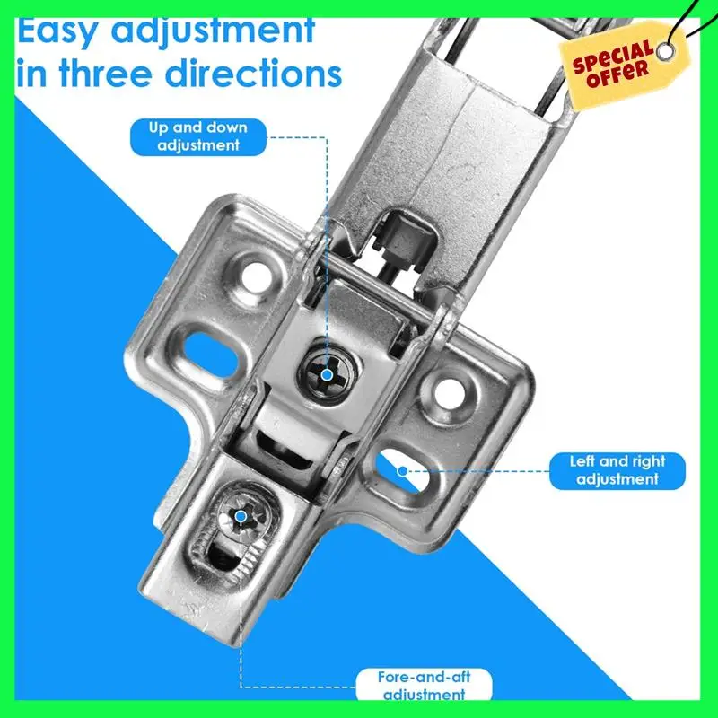 LBER 4Pcs 180 Degree Cabinet Hinges Concealed Hydraulic Adjustable Mounting Hinges Soft Close Cabinet Hinges Cold Rolledsteel
LBER 4Pcs 180 Degree Cabinet Hinges Concealed Hydraulic Adjustable Mounting Hinges Soft Close Cabinet Hinges Cold Rolledsteel
