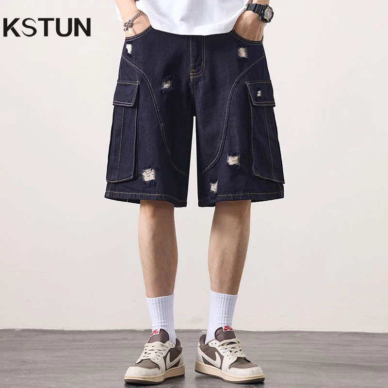 KSTUN 2025 Hip Hop Denim Shorts For Men Wide Leg Summer Shorts Loose Fit Distressed Streetwear Big Pockets Lyocell Mens Clothing
KSTUN 2025 Hip Hop Denim Shorts For Men Wide Leg Summer Shorts Loose Fit Distressed Streetwear Big Pockets Lyocell Mens Clothing
