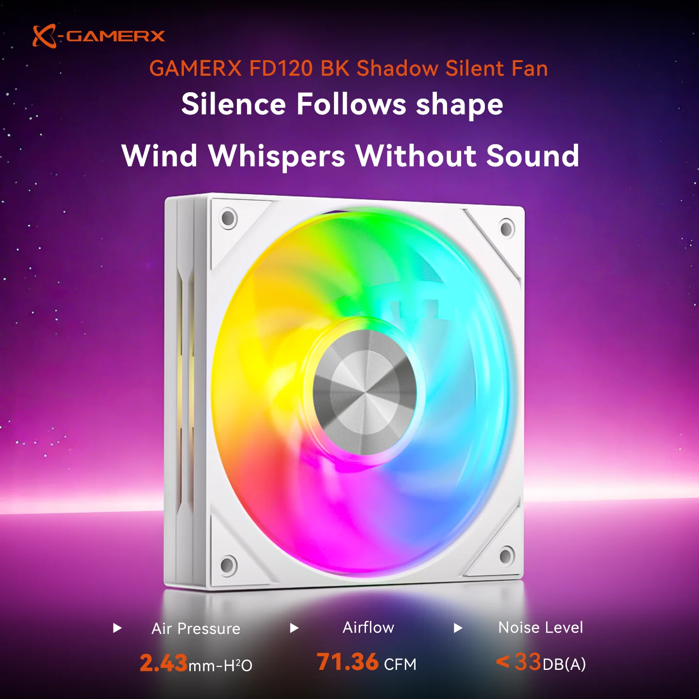 Power Train X-GAMERX FD120 ARGB CPU Cooler Fan 12cm PWM Quiet Water Cooling PC Case Fan Large Air Volume 71.36CFM/800-2200RPM
Power Train X-GAMERX FD120 ARGB CPU Cooler Fan 12cm PWM Quiet Water Cooling PC Case Fan Large Air Volume 71.36CFM/800-2200RPM