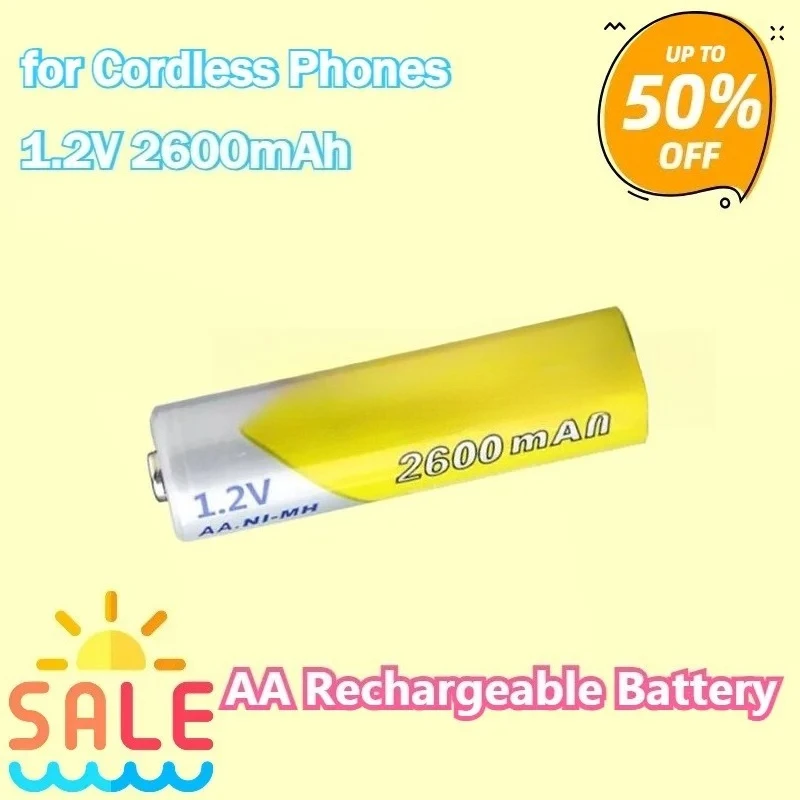 New High-quality 50pcs AA 1.2V Rechargeable Battery 2A 2600mah Long-lasting Rechargeable Pilas Batteries for Cordless Phones
New High-quality 50pcs AA 1.2V Rechargeable Battery 2A 2600mah Long-lasting Rechargeable Pilas Batteries for Cordless Phones