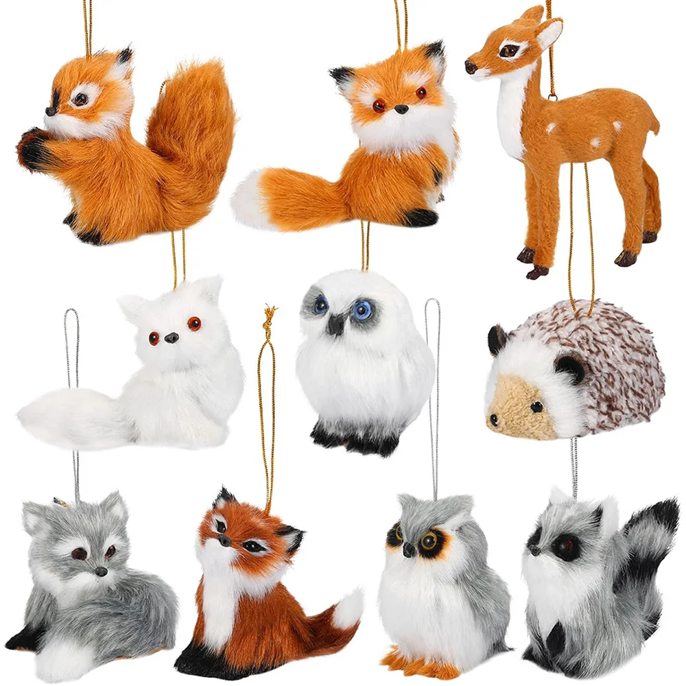 Woodland Animal Christmas Ornaments Faux Fur Plush Animal Hanging Ornaments Christmas Tree Keychain Backpack Hanging Home Decor
Woodland Animal Christmas Ornaments Faux Fur Plush Animal Hanging Ornaments Christmas Tree Keychain Backpack Hanging Home Decor