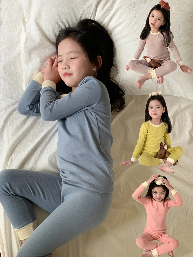 New Kids Pure Cotton Pajamas Boys Girls Solid Color Long Sleeve T-Shirt Top + Pants Baby Autumn Sleepwear Underwear Clothes Sets
New Kids Pure Cotton Pajamas Boys Girls Solid Color Long Sleeve T-Shirt Top + Pants Baby Autumn Sleepwear Underwear Clothes Sets