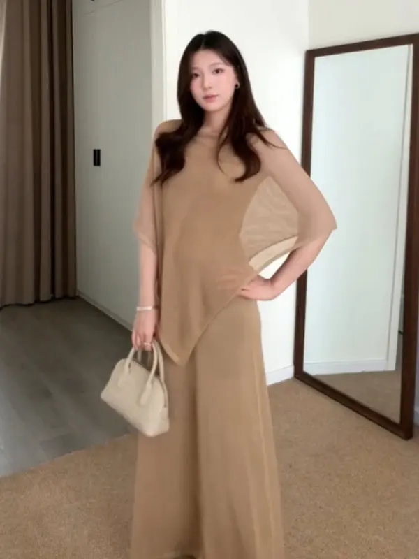 Retro Lazy Style Beautiful Shoulder Wrap Dress Two-Piece Set Elegant Complete Outfit Summer 2026 Fashion Women's Ensemble
Retro Lazy Style Beautiful Shoulder Wrap Dress Two-Piece Set Elegant Complete Outfit Summer 2026 Fashion Women's Ensemble
