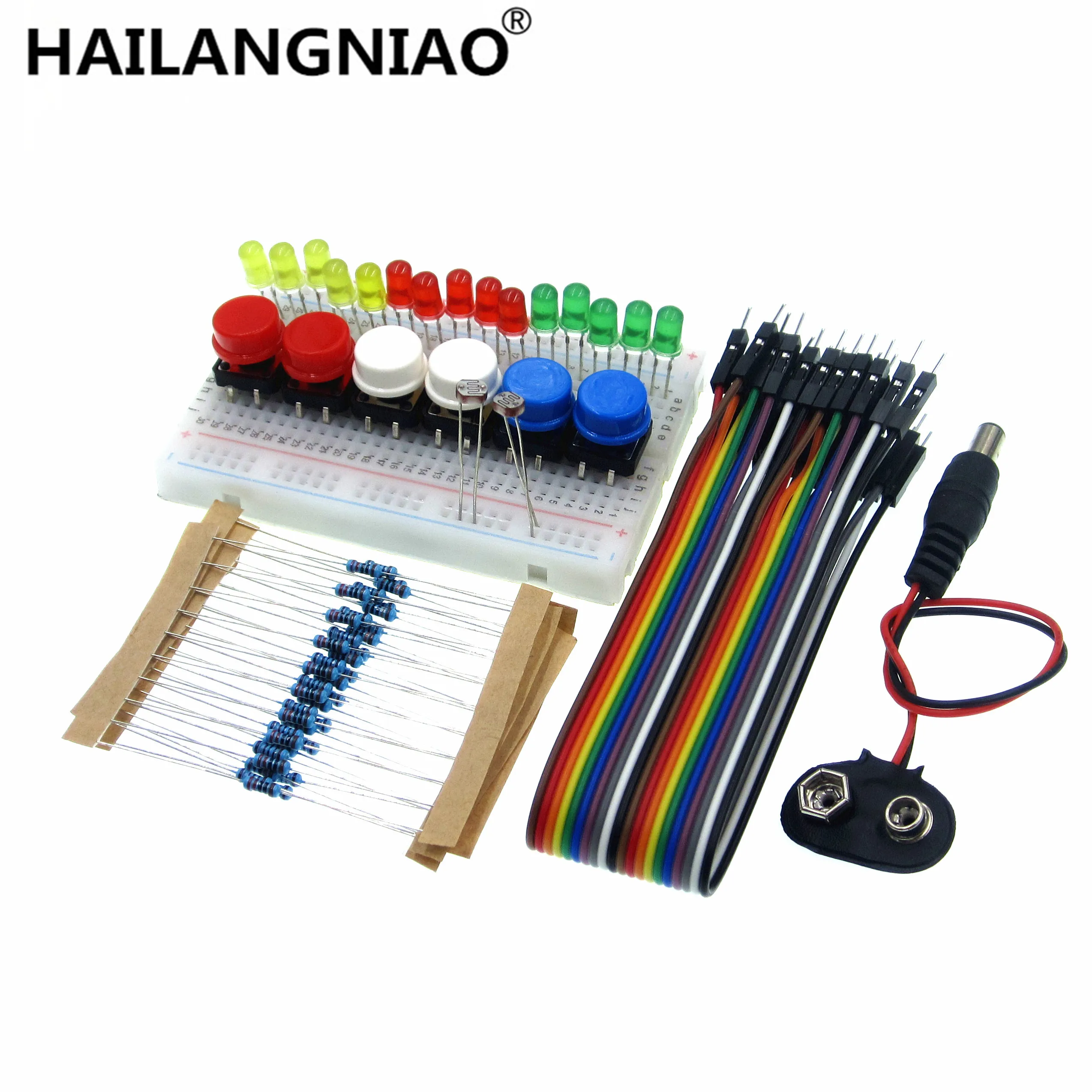Стартовый комплект HAILANGNIAO, 10 комплектов uno r3, мини-макетная плата, светодиодная перемычка, кнопка провода
Стартовый комплект HAILANGNIAO, 10 комплектов uno r3, мини-макетная плата, светодиодная перемычка, кнопка провода