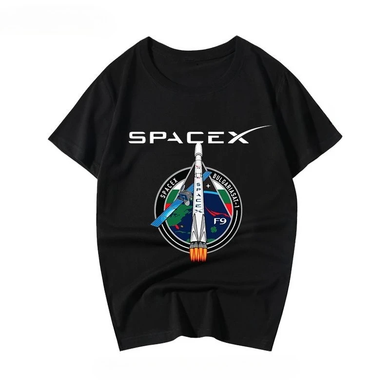 Модная брендовая мужская футболка с принтом SpaceX, с короткими рукавами из чистого хлопка, мужская и женская летняя модная одежда с половиной рукавов
Модная брендовая мужская футболка с принтом SpaceX, с короткими рукавами из чистого хлопка, мужская и женская летняя модная одежда с половиной рукавов