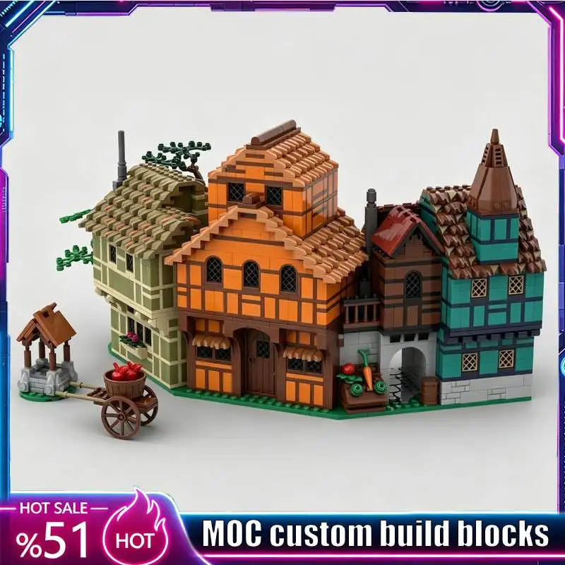 2639 PCS Village Rowhouses Modular MOC Creative Street View Model Custom Puzzles Architecture DIY Education Assembly Toy Gifts
2639 PCS Village Rowhouses Modular MOC Creative Street View Model Custom Puzzles Architecture DIY Education Assembly Toy Gifts