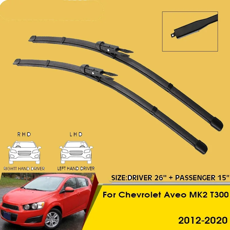 Car Wiper Blades For Chevrolet Aveo MK2 T300 2012-2020 Windshield Windscreen Front Window Blades 26"+15" Car Accessories
Car Wiper Blades For Chevrolet Aveo MK2 T300 2012-2020 Windshield Windscreen Front Window Blades 26"+15" Car Accessories