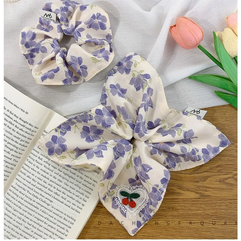 YHJ Purple Flower Square Hair Scrunchies Korean Style Red Cherry Elastic Hair Rope Trendy Hairbands Hair Accessories Girls Gift
YHJ Purple Flower Square Hair Scrunchies Korean Style Red Cherry Elastic Hair Rope Trendy Hairbands Hair Accessories Girls Gift