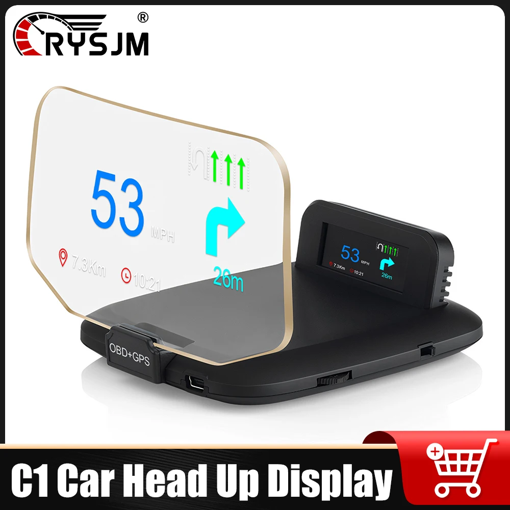 Навигационный HUD-дисплей C1 для автомобиля с OBD+GPS, проекционный спидометр, показания температуры воды, KMH/MPH, оборотов, напряжения, с функцией оповещения о превышении скорости
Навигационный HUD-дисплей C1 для автомобиля с OBD+GPS, проекционный спидометр, показания температуры воды, KMH/MPH, оборотов, напряжения, с функцией оповещения о превышении скорости