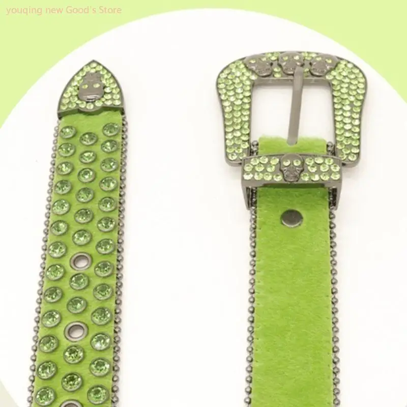 49ME Fashion Rhinestones Studded Belt Pin Buckle Belt 2000s Waistband Elegant Waiststrap
49ME Fashion Rhinestones Studded Belt Pin Buckle Belt 2000s Waistband Elegant Waiststrap