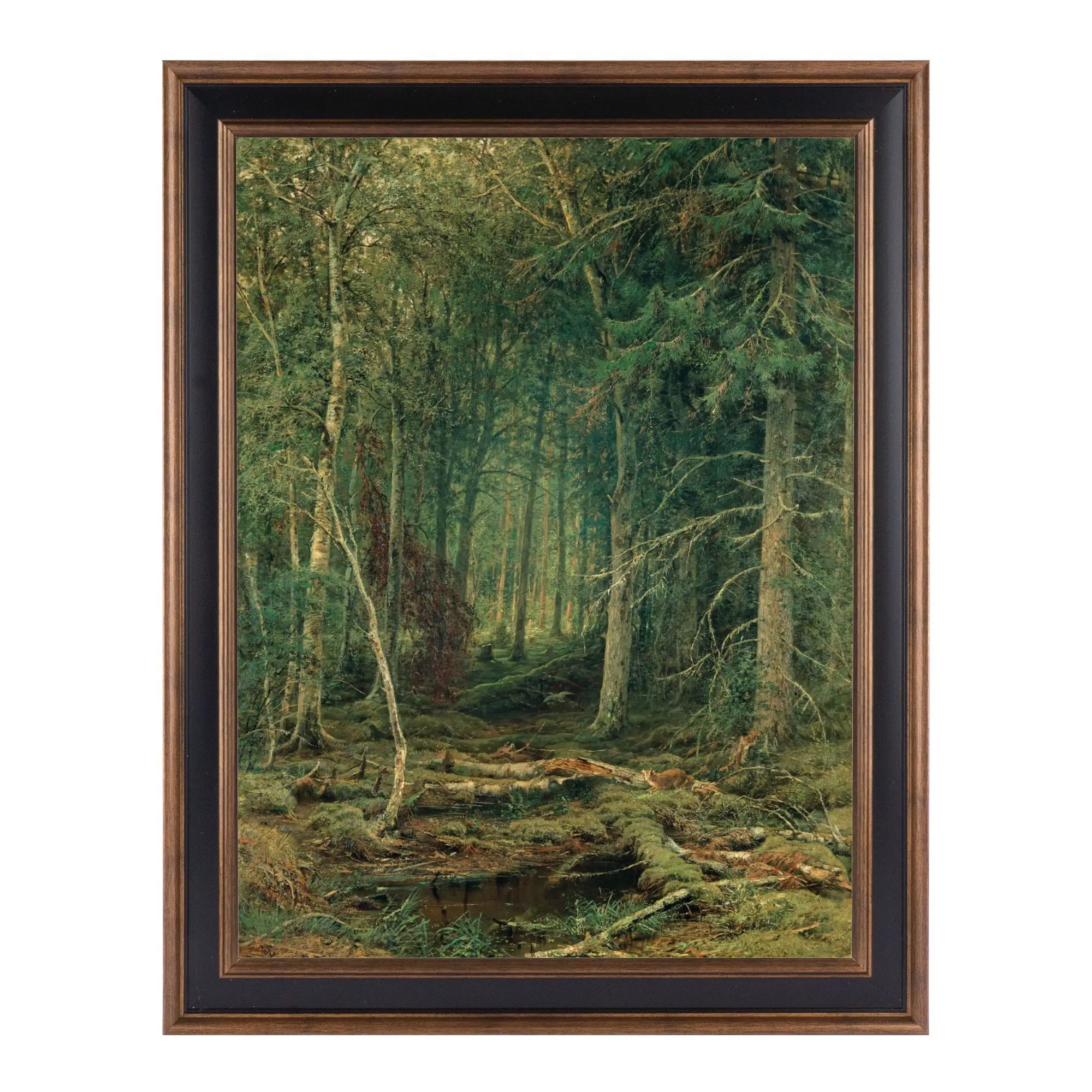 Настенное искусство на холсте в рамке Иван Шишкин - реалистичная пейзажная живопись с лесным пейзажем, классический домашний декор природы
Настенное искусство на холсте в рамке Иван Шишкин - реалистичная пейзажная живопись с лесным пейзажем, классический домашний декор природы