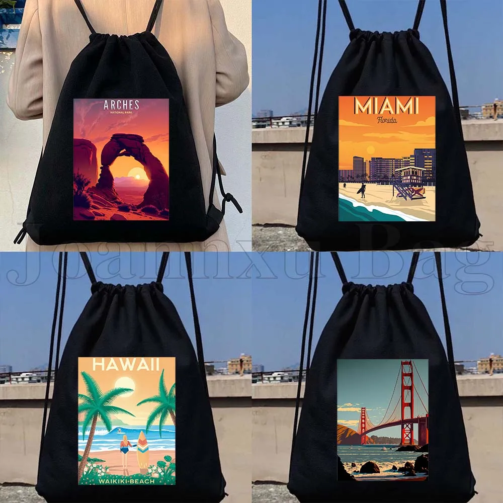 Arches California Boston Buenos Aires Costa Rica Hawaii Mexico Canvas Drawstring Bags Sports Soccer Backpack Sackpack String Bag
Arches California Boston Buenos Aires Costa Rica Hawaii Mexico Canvas Drawstring Bags Sports Soccer Backpack Sackpack String Bag