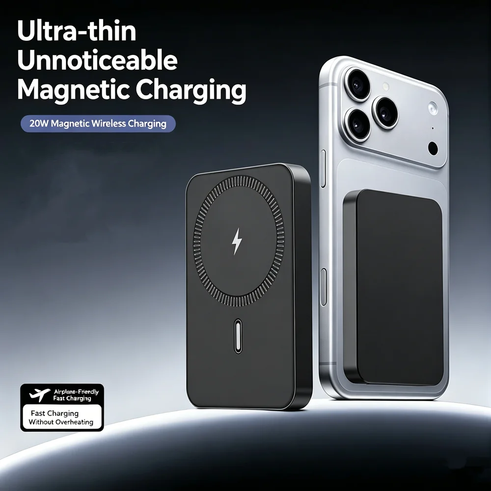Metal Magnetic Power bank 15W Wireless Fast Charging Ultra-Thin Portable Charger for iPhone Samsung for Magsafe Powerbank
Metal Magnetic Power bank 15W Wireless Fast Charging Ultra-Thin Portable Charger for iPhone Samsung for Magsafe Powerbank
