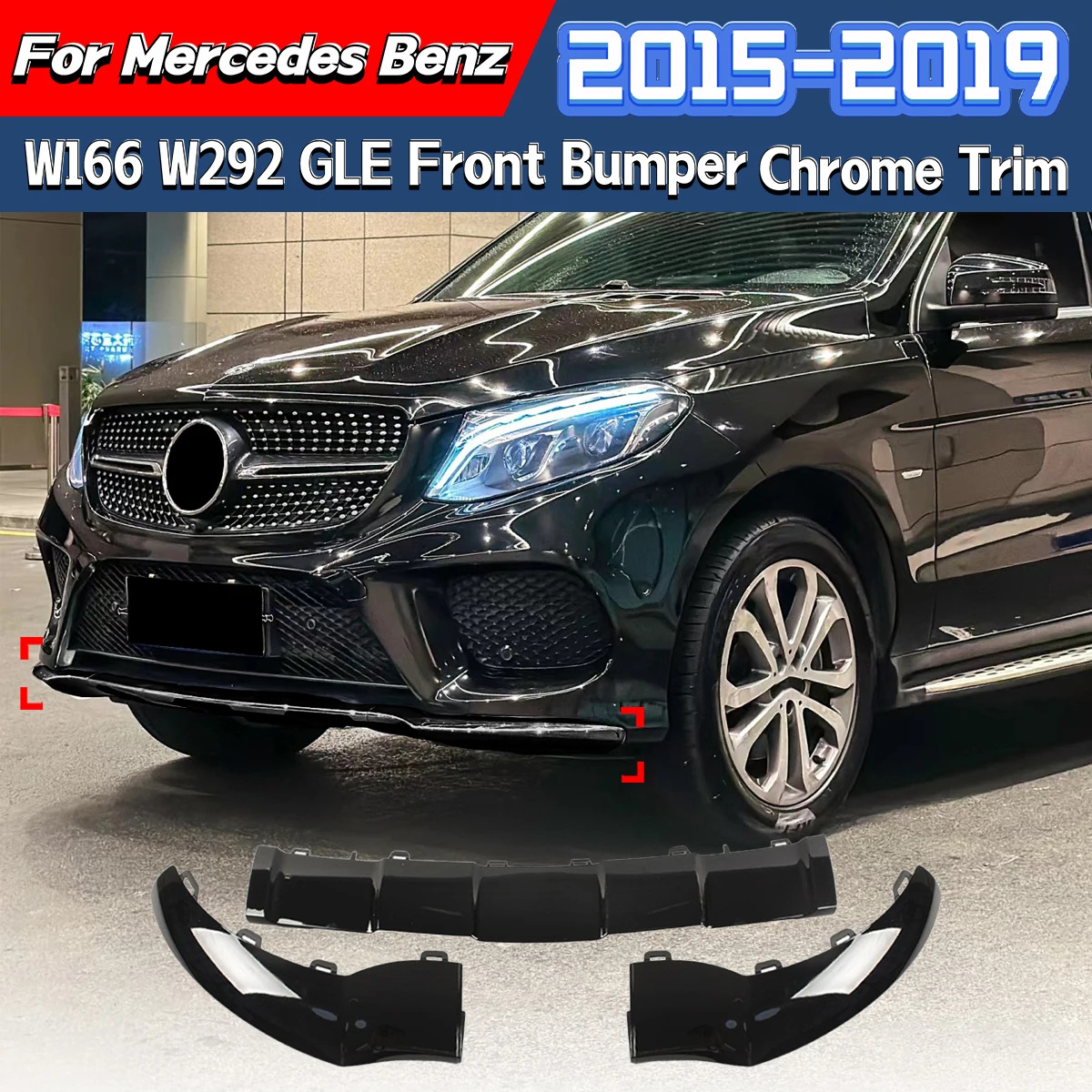 For Mercedes Benz W166 W292 GLE 2015 2016 2017 2018 2019 Front Bumper Chrome Trim Trim Decoration Kit A292850300 A2928850400
For Mercedes Benz W166 W292 GLE 2015 2016 2017 2018 2019 Front Bumper Chrome Trim Trim Decoration Kit A292850300 A2928850400