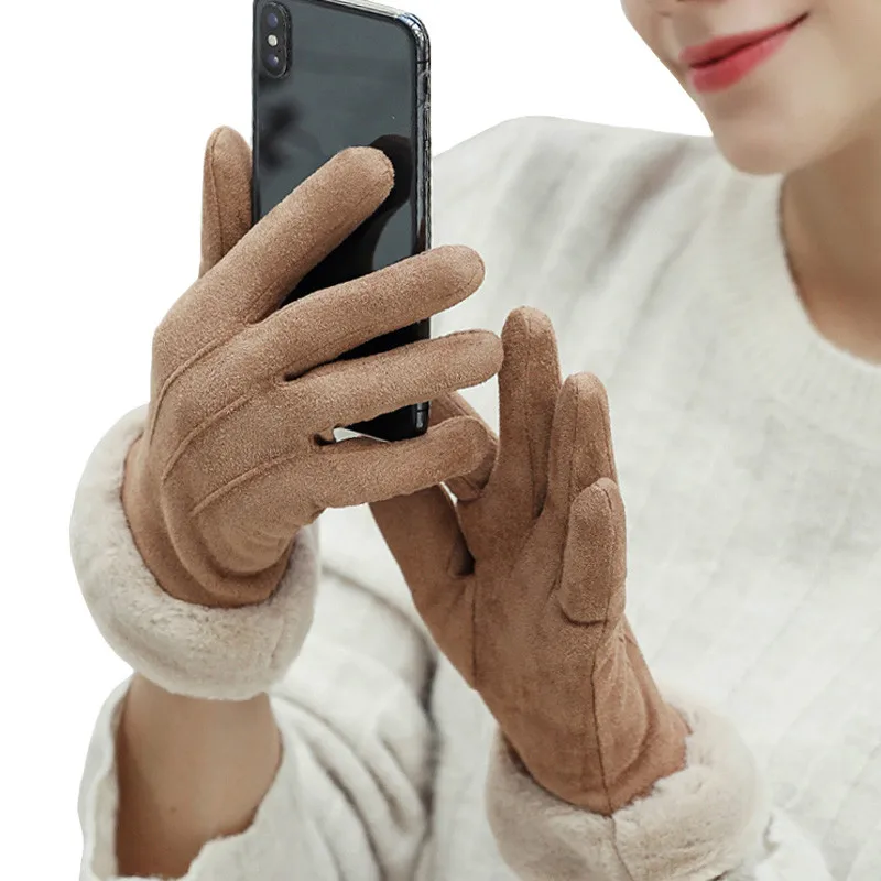 Women Gloves Winter Touch Screen 2020 Female Suede Furry Warm Full Finger Gloves Lady Winter Outdoor Sport Driving Women Gloves
Women Gloves Winter Touch Screen 2020 Female Suede Furry Warm Full Finger Gloves Lady Winter Outdoor Sport Driving Women Gloves
